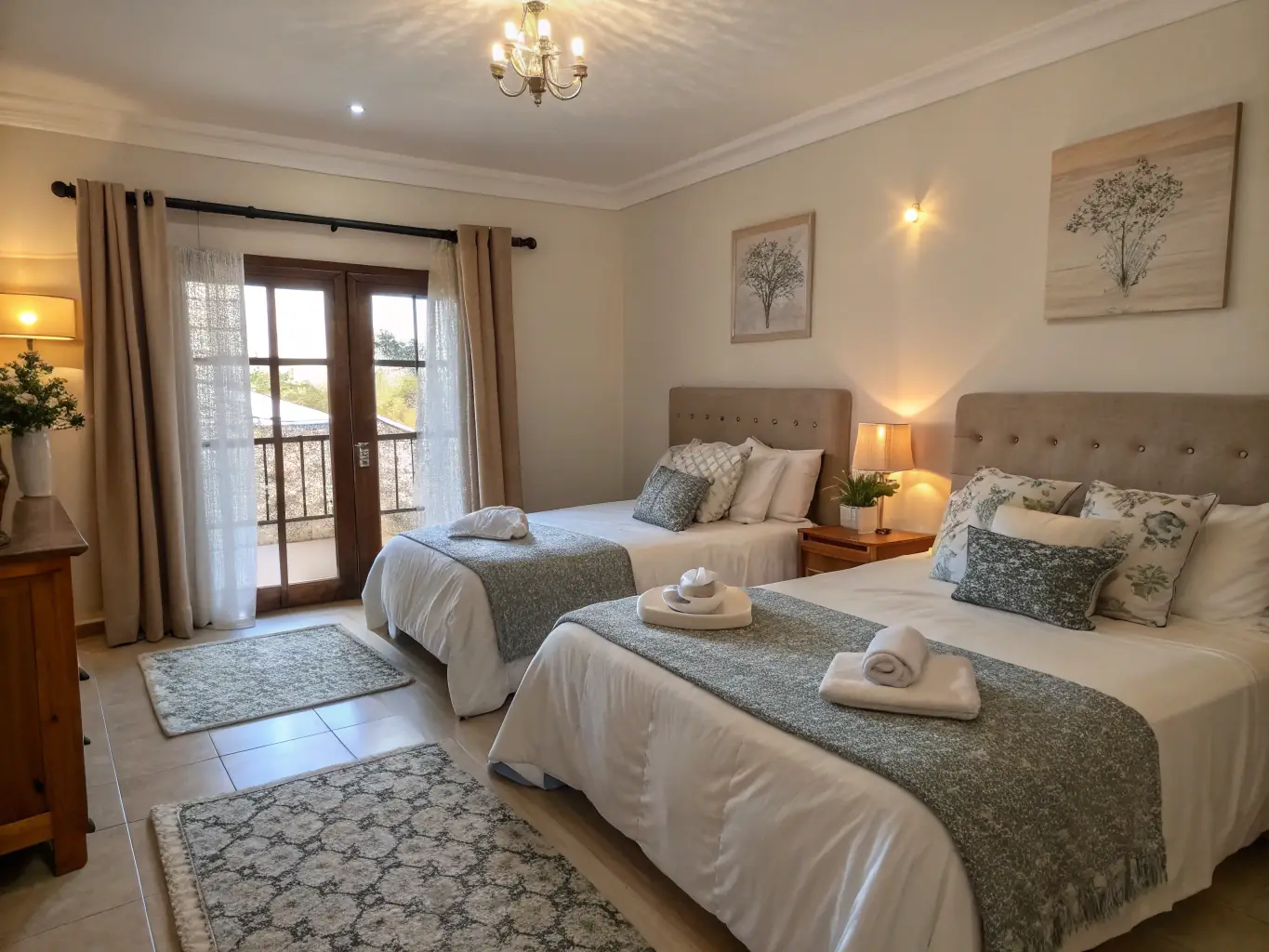 A clean and modern short-term rental property showcasing excellent housekeeping and maintenance.